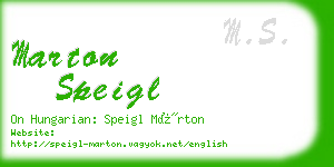 marton speigl business card